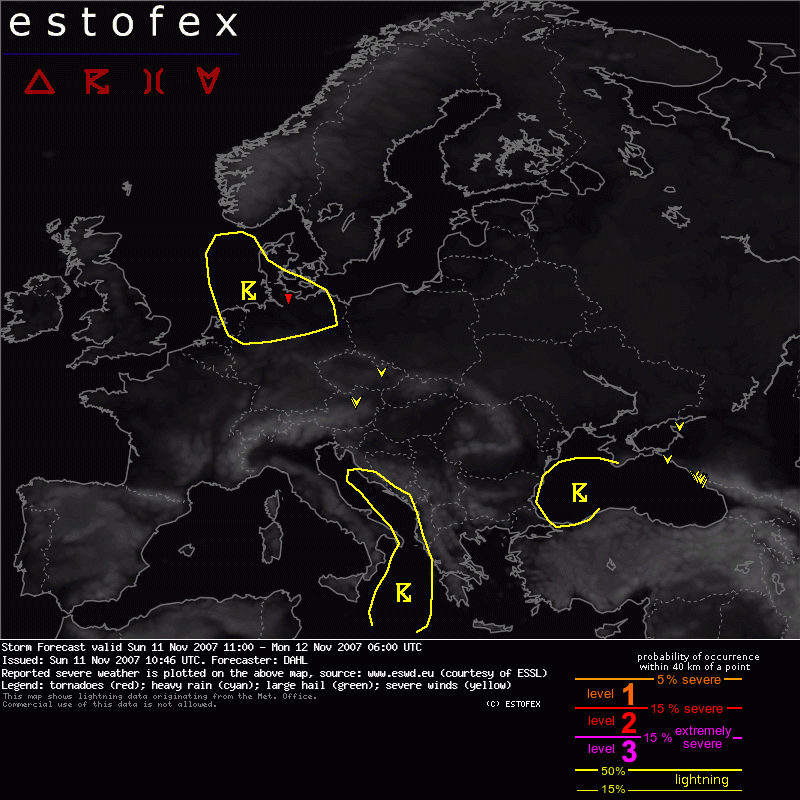 Previsi&oacute; Tempestes Estofex